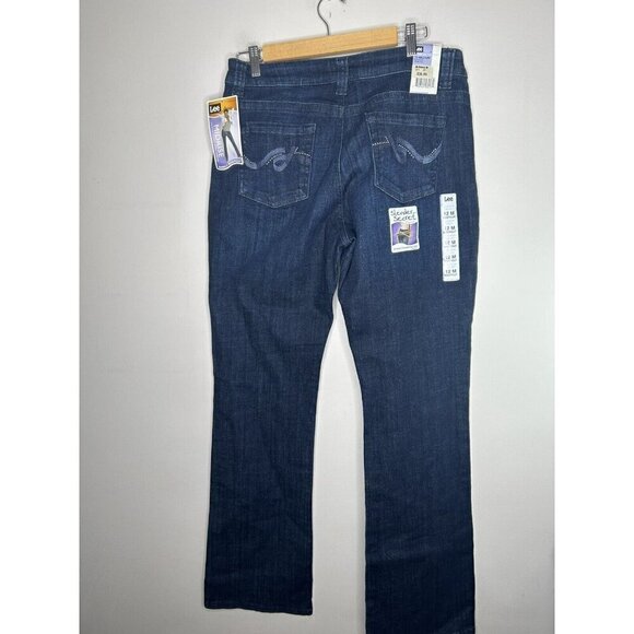 Lee Women's Jeans Barely Bootcut Blue Mid Rise Fit Denim Stretch Size 12 M NWT - Picture 2 of 8